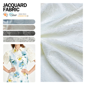 Tela Brocada Jacquard de Lujo, Ligera, con Textura Floral en Relieve 3D, para la Producción de Vestidos Elegantes - Product Image 1