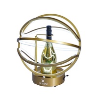 Présentateur de service de bouteille Glorifier de Cage de présentation de bouteille de VIP de Champagne de logo personnalisé d'or