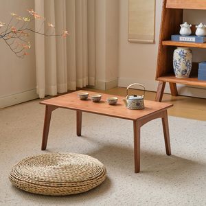 Modern Portable Bamboo <strong>Folding</strong> <strong>Coffee</strong> <strong>Table</strong> No Assembly Required Bedroom Furniture Low Tea <strong>Table</strong> Sitting Floor Walnut Large - Product Image 1