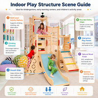 Équipements de jeux d'intérieur Montessori pour la maternelle, aire de jeux en bois pour enfants, garderie, école, espace de loisirs, établissement éducatif