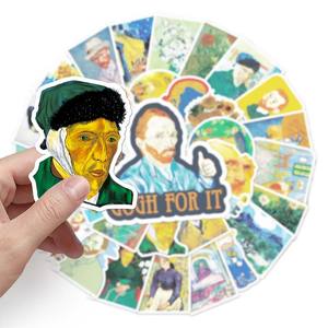 สติกเกอร์แวนโก๊ะศิลปะแบบสั่งทำสำหรับสมุดโน้ตและถ้วยน้ำ50ชิ้นจากโรงงาน - Product Image 6