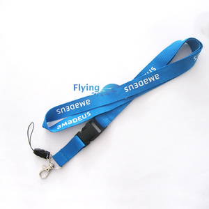 Lanière d'accessoires en polyester personnalisé, sérigraphie numérique, porte-clés d'identification jacquard, porte-badge en PVC, lanière tissée à sublimation - Product Image 1