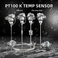 Sonde de température industrielle WRNK PT100 Type K Haute Précision 0,5°C SS304 500-1500mm Thermocouple blindé