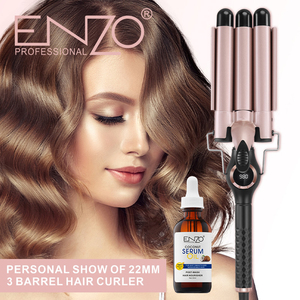 ENZO EN-1968 vente en gros <span class=keywords><strong>fer</strong></span> à friser en céramique <span class=keywords><strong>Waver</strong></span> 3 Triple baril profond <span class=keywords><strong>Waver</strong></span> <span class=keywords><strong>fer</strong></span> à friser plage vagues cheveux sertisseur <span class=keywords><strong>Waver</strong></span> - Product Image 3