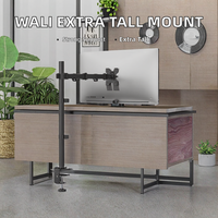 Support de moniteur WALI pour bureau, support de bureau pour ordinateur extra haut, support de bureau pour ordinateur de 32 pouces, 22 lb (M001XL), noir, inclinaison à 90 degrés