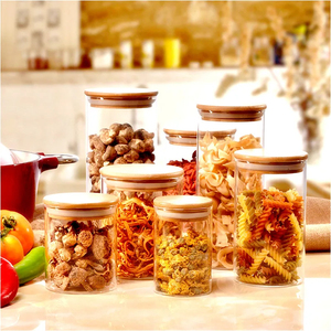 Recipientes de Vidrio para Almacenamiento de Alimentos, Frascos Mason para Té, <span class=keywords><strong>Café</strong></span>, Azúcar, Recipientes Herméticos para Cereales con Tapa Hermética - Product Image 4