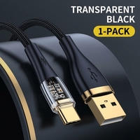 Câble USB Type-C 100W 6A à charge rapide, conducteur en cuivre pur pour téléphones mobiles Android et iOS, écouteurs, gaine en nylon tressé