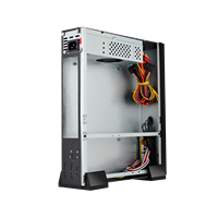 Gabinete de PC Mini ITX Sootoptek, Gabinete Delgado Personalizado para Computadora de Escritorio con Fuente de Alimentación ITX Personalizada