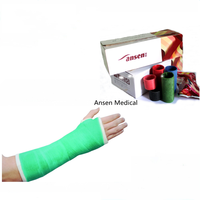 Fournitures médicales pour hôpitaux et cliniques : Bande de plâtre orthopédique en fibre de verre, activée par l'eau, certifiée CE, imperméable