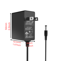 Adaptateur secteur mural MYIXI AU/EU/US/UK 5.5*2.5/5.5*2.1mm 24W 12V 2A AC/DC pour caméras de vidéosurveillance, moniteurs LED LCD