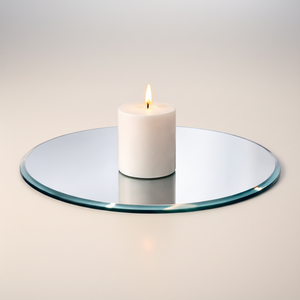 <span class=keywords><strong>Plateau</strong></span> miroir biseauté pour <span class=keywords><strong>décoration</strong></span> intérieure, 20, 25, 30, 35, 40, 50 cm, rond ou carré, pour bougies, centres de table de mariage - Product Image 1