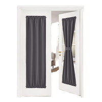 Rideau tubulaire vintage avec protection d'intimité pour porte et fenêtre, tige à vis