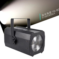 Projecteur LED COB Zoom 300W, Lumière de Scène Focalisable 200W Blanc Chaud Blanc Froid DMX512 pour Fêtes Clubs Théâtres