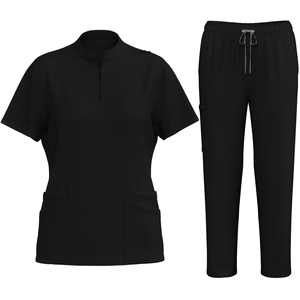 Novedades HNANG Uniforme Médico para Mujer, Conjunto de Uniforme Quirúrgico de Tela Tejida con Spandex/Poliéster para Uso Hospitalario - Product Image 4