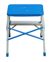 Échelle pliante en aluminium à marches larges 2/3, tabouret bas en aluminium, chaise pliante en aluminium, échelle à marches larges, plateforme d'échelle pliable