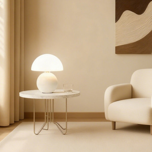 Mushroom Table <b>Lamp</b> White E27 LED <b>Touch</b> Control Eye Caring <b>Bedside</b> Night Light Decor For Bedroom - Product Image 4