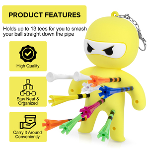 Wholesale Price Customized Golf Tee Carrier Silicone Golf Ball Tee <strong>Holder</strong> <strong>Nin</strong>/ja Golf Tee <strong>Holder</strong> - Product Image 2