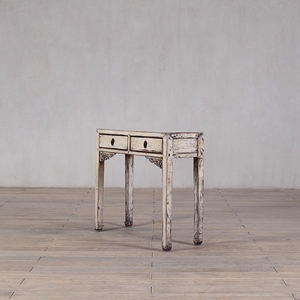 <span class=keywords><strong>Bureau</strong></span> traditionnel chinois en <span class=keywords><strong>laque</strong></span> blanche à 2 tiroirs, table <span class=keywords><strong>console</strong></span> multifonctionnelle avec plateau sculpté à la main - Product Image 6