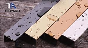 Embellecedor de borde en forma de U de aluminio de acero inoxidable para interiores, bordes de <span class=keywords><strong>Metal</strong></span> sin costuras, Fondo de techo empotrado, decoración de pared, esquinas de tira - Product Image 4