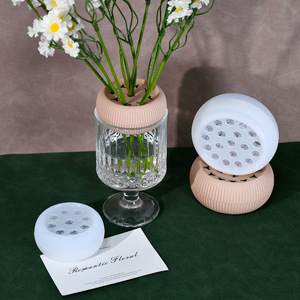 Soporte de tallo de flor en espiral de silicona, flores de silicona, arreglo de flores secas, piezas de decoración del hogar de estilo simple moderno - Product Image 2