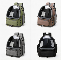 Sac à dos de transport transparent pour chat en PC, avec fermeture éclair, portable, respirant, léger, design capsule spatiale, pour sorties et voyages en avion, 7,5 kg