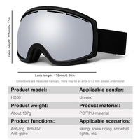 Lunettes de ski photochromiques personnalisées par le fabricant, protection UV400, lunettes de sport pour le ski, lunettes de neige, verres polarisés, lunettes de snowboard