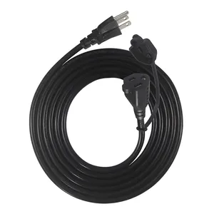 110V Extension Electrical 3 Pin Plug Ac Power Wire Cable American Appliance Female Nema 5-15R 5-15P Male Cord