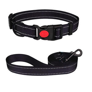 Conjunto de <span class=keywords><strong>collar</strong></span> y correa de perro de nailon de gran oferta de fábrica, <span class=keywords><strong>collar</strong></span> y correa de perro ajustable reflectante con hebilla de bloqueo de seguridad - Product Image 6