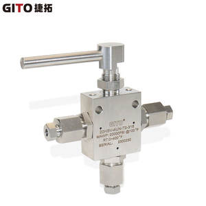 Válvula de Bola de Tres Vías de Alta Presión 20000PSI con Interfaz de 9/16MP, Acero Inoxidable 316, Presión Media-Alta - Product Image 4