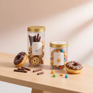 Wholesale Food Grade 8oz 100g 120g 150g 200g 250g 300g 400g 500g PET <b>Plastic</b> <b>Jar</b> with Gold Screw Lids - Product Image 3
