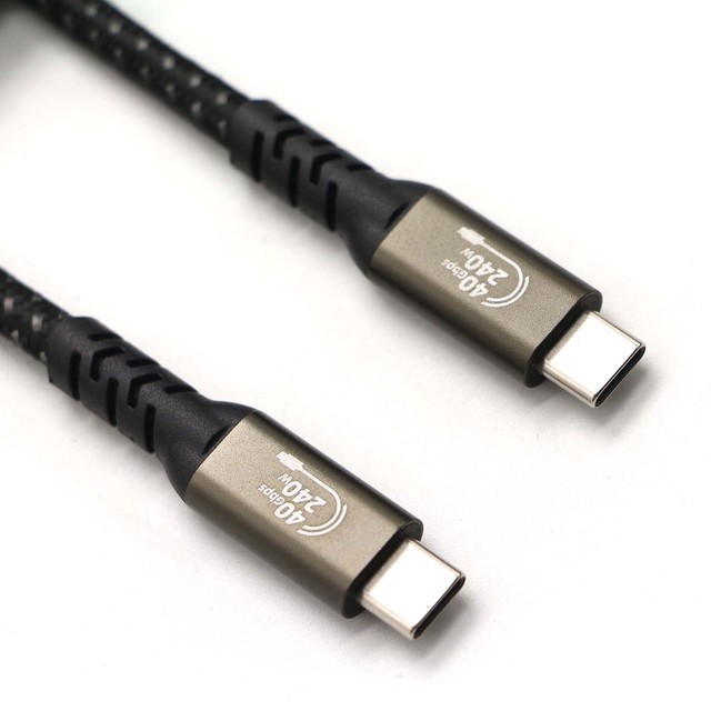 Industrial High Quality Type-c to Type-c With Pd 240WFunction Fast Charging Cable Nylon USB Type C Male to Male 40Gb Data Cable