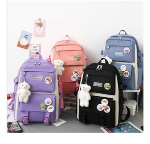 4 couleurs en gros, 4 en 1, sacs d'école bon marché, sacs à dos imperméables pour étudiants, ensemble de sacs à dos d'école pour femmes et filles - Product Image 6