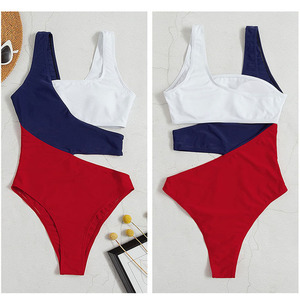 Custom Eendelige Badpakken Voor Dames <span class=keywords><strong>2025</strong></span> Kleurblok Sexy Monokini Uitgesneden Badpak - Product Image 6