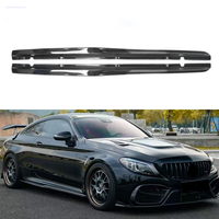Becquet latéral en fibre de carbone de style PSM de haute qualité pour Mercedes Benz Classe C C63 Coupé 2015-2019, jupes latérales en carbone