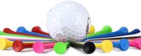 Tees de golf en bambou de couleur personnalisée, durables et certifiés écologiques, avec sac en tissu