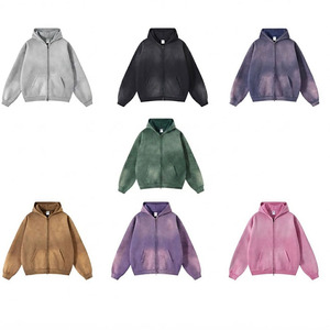 <span class=keywords><strong>Felpa</strong></span> con Cappuccio da <span class=keywords><strong>Uomo</strong></span> Foderata in Pile, Stile Vintage Tie-Dye, con <span class=keywords><strong>Cerniera</strong></span> Doppia, in Maglia Spessa, Streetwear, Personalizzabile, per Commercio all'Ingrosso - Product Image 1