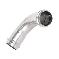 Codo de Acero Inoxidable 304 Tipo 90, Estándar Nacional, Doble Crimpado, Diámetro Igual, Curva de Pared Delgada para Tuberías de Agua Potable, Modelo 050