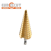 Foret à pas métrique en acier rapide HSS revêtu de TiN EUROCUT, à rainure spirale/droite, M35, au cobalt, pour le perçage du bois et du métal