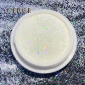 Poussière de fée arc-en-ciel, paillettes en verre, décorations de paillettes blanches, poussière de paillettes pour ongles - Product Image 1