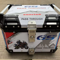 Boîte à bagages arrière pour moto de 55L, noire, de haute qualité, durable, en alliage d'aluminium léger, étanche, sécurisée et verrouillable