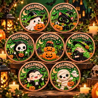 Pièce de monnaie artisanale en cuivre pur 999 de 1 oz, motif fantôme mignon, impression UV en relief 3D, cadeau d'Halloween personnalisé, souvenir de collection