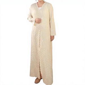 Elegant Long Sleeve Abaya <b>Coat</b> Embroidery Loose Fit Ankle Length Muslim <b>Cardigan</b> for Spring Autumn open front abaya - Product Image 1
