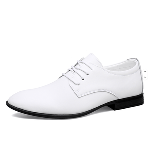 Chaussures habillées pointues à lacets pour hommes, style britannique, couleur unie, pour affaires, mode jeune, mariage, vente en gros e-commerce transfrontalier - Product Image 5