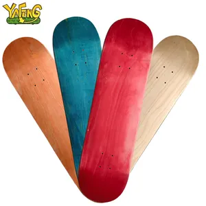 YAFENG Skateboard Manufacturer 7 Ply Wood Northeast Maple Wholesale Double Rocket Custom Shoes For Adult Blank Skateboard Deck