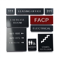 Panneaux de signalisation directionnelle intérieure personnalisés EZD ADA en braille, signalisation de plan d'étage de bâtiment, numéros de porte d'appartement, signalisation en acrylique pour hôtel et maison