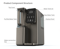 Purificateur d'eau RO électrique 4-en-1 pour comptoir, fourni par l'usine |   Système d'eau potable minérale chaude/froide pour usage domestique et hôtelier