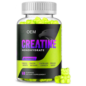 Xây dựng cơ bắp Creatine Monohydrate Gummy hỗ trợ năng lượng cho thể thao với 3000mg Creatine xây dựng cơ bắp bổ sung 60 Gummies - Product Image 1