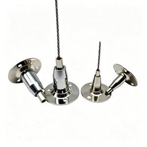 Kit de <span class=keywords><strong>suspension</strong></span> réglable pour éclairage suspendu avec câble de fixation au plafond et pince de maintien de câble - Product Image 1