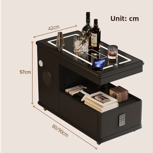 Movable Side Cabinet Modern Simple <b>Small</b> Apartment Stone Italian Minimalist Light Luxury Living Room <b>Coffee</b> <b>Table</b> New Model A52 - Product Image 4