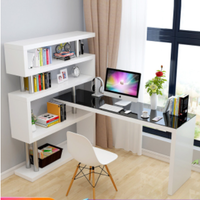 Bureau d'ordinateur en MDF écologique et étagère de rangement pour la maison et le bureau – Meilleures ventes